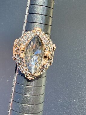 Gold-Tone Crystal Marquise Statement Ring - Women's Jewelry